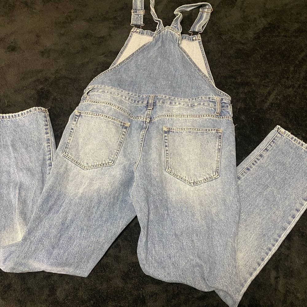 Forever 21 Blue Jean Ripped Overalls - Picture 6 of 7